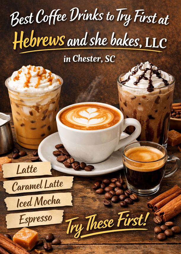 Best Coffee Drinks to Try First at Hebrews and She Bakes in Chester, SC